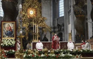 Pope Francis celebrates Pentecost Sunday Mass in St. Peter’s Basilica, May 23, 2021 Vatican Media.